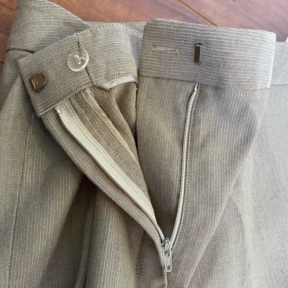 New LAFAYETTE 148 Wool Trouser Tan Gray Dress Pants Size Petite 10 NWT - Picture 6 of 15